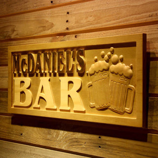 ADVPRO Name Personalized BAR Beer Mugs Cheers Wood Engraved Wooden Sign wpa0146-tm - 26.75