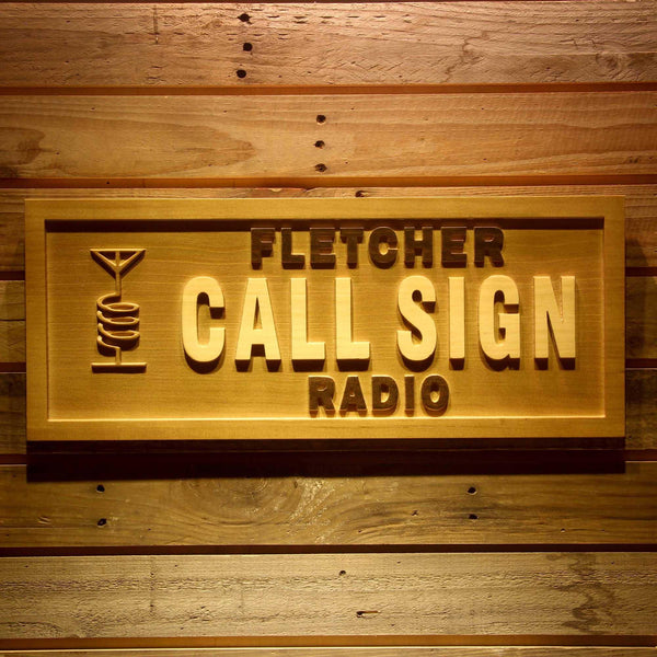ADVPRO Personalized Your Call Sign Fletcher Radio On Air Wood Engraved Wooden Sign wpa0147-tm - 18.25