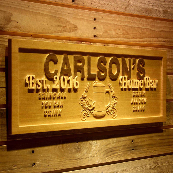 ADVPRO Name Personalized Home Bar with Established Year Wood Engraved Wooden Sign wpa0148-tm - 23
