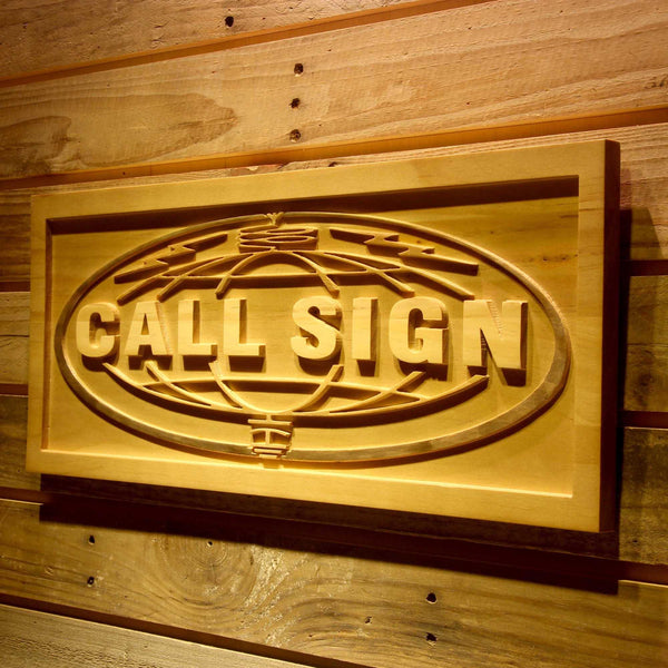 ADVPRO Personalized Your Call Sign Fletcher Radio Recording Wood Engraved Wooden Sign wpa0149-tm - 26.75