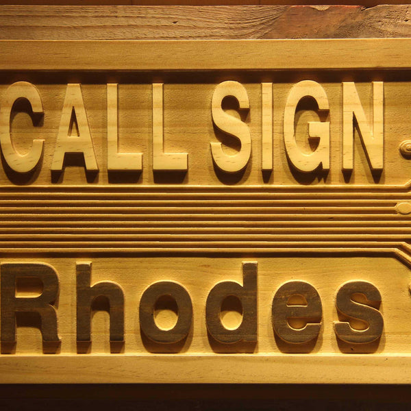 ADVPRO Name Personalized Your Call Sign Wood Engraved Wooden Sign wpa0150-tm - Details 3