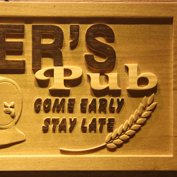 ADVPRO Name Personalized Home Pub with Established Year Wood Engraved Wooden Sign wpa0151-tm - Details 3