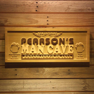 ADVPRO Name Personalized Man CAVE with Established Year Wood Engraved Wooden Sign wpa0152-tm - 18.25