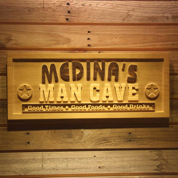ADVPRO Name Personalized Man CAVE Stars Decoration Wood Engraved Wooden Sign wpa0154-tm - 18.25