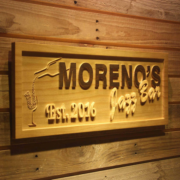 ADVPRO Name Personalized Jazz Bar with Established Year Wood Engraved Wooden Sign wpa0155-tm - 23