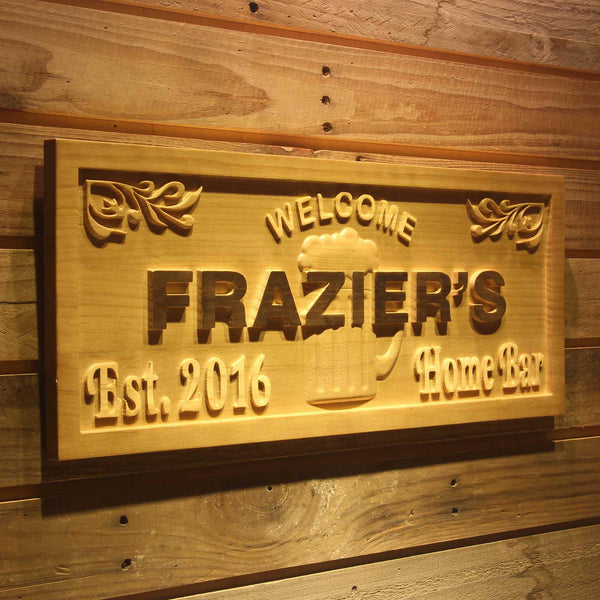 ADVPRO Name Personalized Home Bar with Established Year Beer Mug Wood Engraved Wooden Sign wpa0156-tm - 23