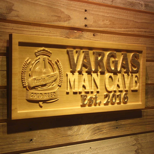 ADVPRO Name Personalized Man CAVE Party Time with Established Year Wood Engraved Wooden Sign wpa0160-tm - 23