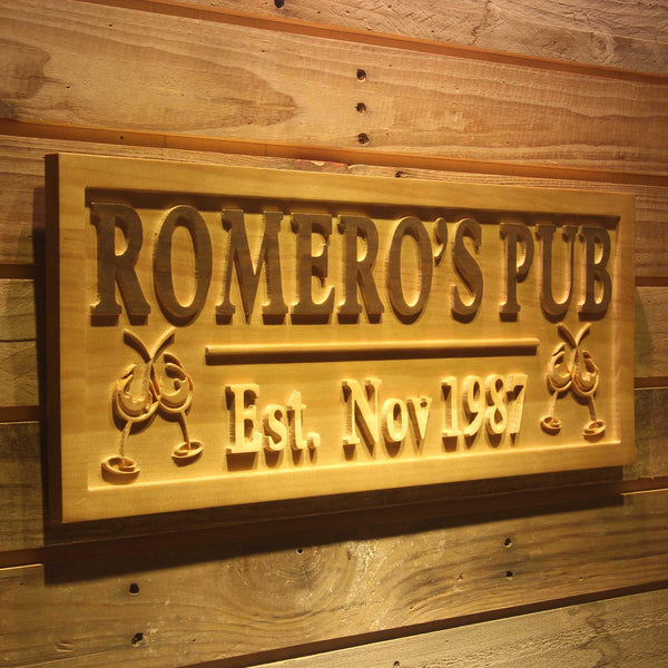 ADVPRO Name Personalized Pub Cheers with Est. Date Wood Engraved Wooden Sign wpa0164-tm - 23