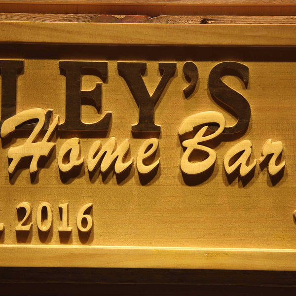 ADVPRO Name Personalized Home BAR Cheers with Est. Year Wood Engraved Wooden Sign wpa0165-tm - Details 3