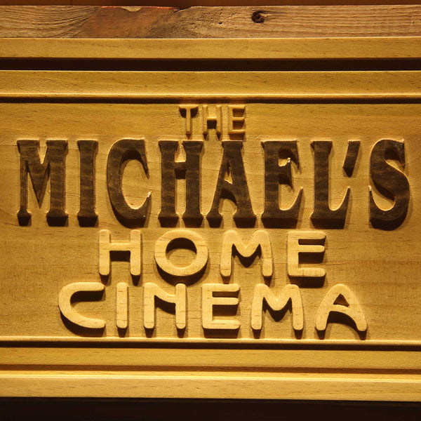 ADVPRO Name Personalized Home Cinema Ticket Decoration Wood Engraved Wooden Sign wpa0167-tm - Details 2