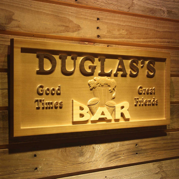 ADVPRO Name Personalized BAR Good Times Great Friends Wood Engraved Wooden Sign wpa0168-tm - 23