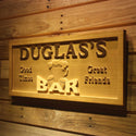 ADVPRO Name Personalized BAR Good Times Great Friends Wood Engraved Wooden Sign wpa0168-tm - 26.75