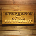 ADVPRO Name Personalized Cabin Hideaway Bear Decoration Wood Engraved Wooden Sign wpa0171-tm - 18.25