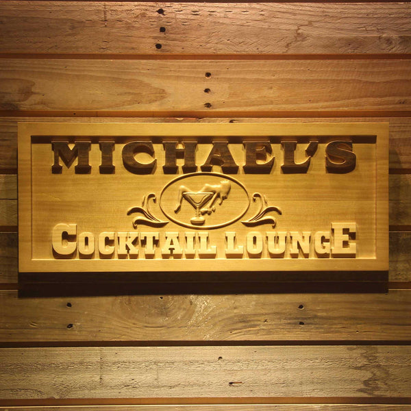 ADVPRO Name Personalized Cocktail Lounge Glass Lady Bar Pub Wood Engraved Wooden Sign wpa0172-tm - 18.25