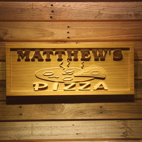 ADVPRO Name Personalized Pizza Shop Decoration Wood Engraved Wooden Sign wpa0174-tm - 18.25