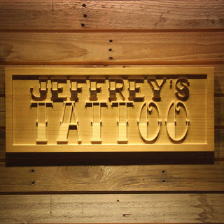 ADVPRO Name Personalized Tattoo Shop Display Wood Engraved Wooden Sign wpa0176-tm - 18.25