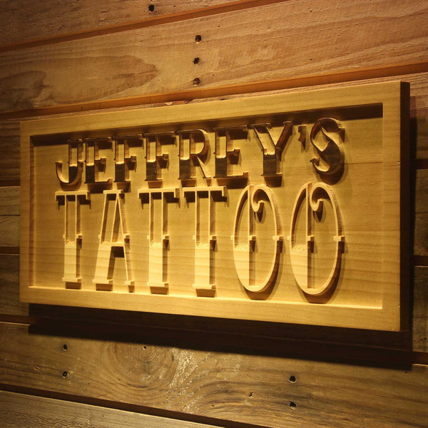 ADVPRO Name Personalized Tattoo Shop Display Wood Engraved Wooden Sign wpa0176-tm - 26.75