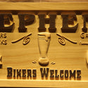 ADVPRO Name Personalized BAR & Grill Biker Welcome Man Cave Wood Engraved Wooden Sign wpa0180-tm - Details 2