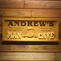 ADVPRO Name Personalized Man CAVE What Happens Decoration Wood Engraved Wooden Sign wpa0181-tm - 18.25