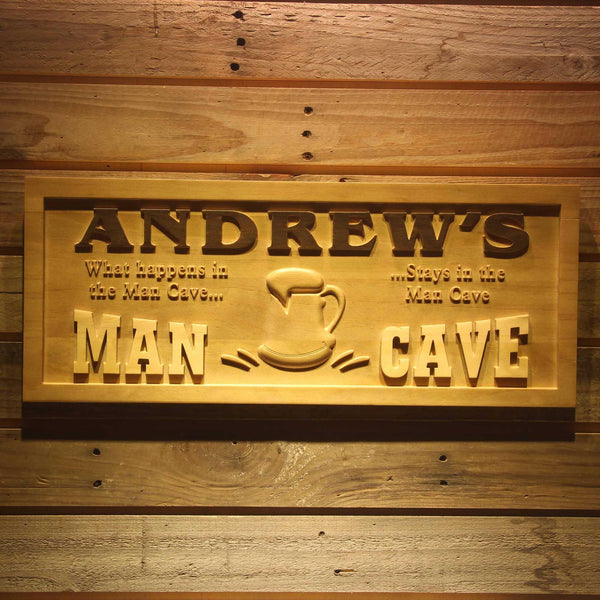 ADVPRO Name Personalized Man CAVE What Happens Decoration Wood Engraved Wooden Sign wpa0181-tm - 18.25