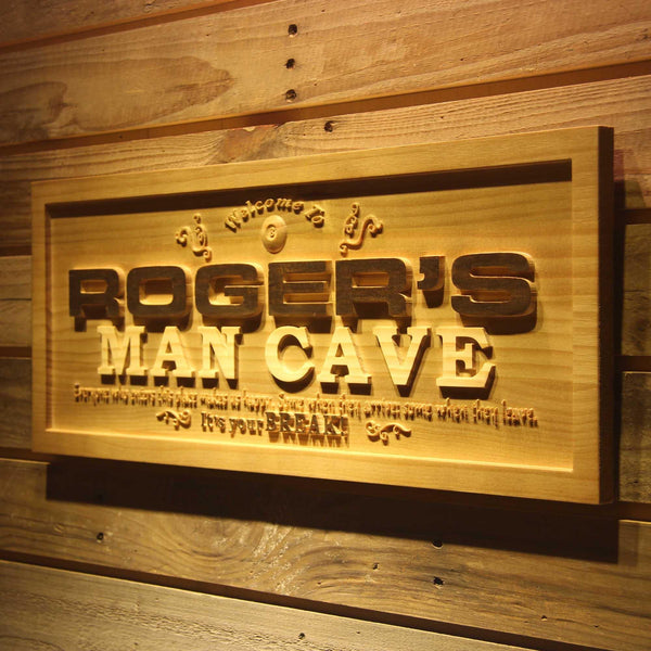 ADVPRO Name Personalized Man CAVE It's Your Break Wood Engraved Wooden Sign wpa0185-tm - 26.75