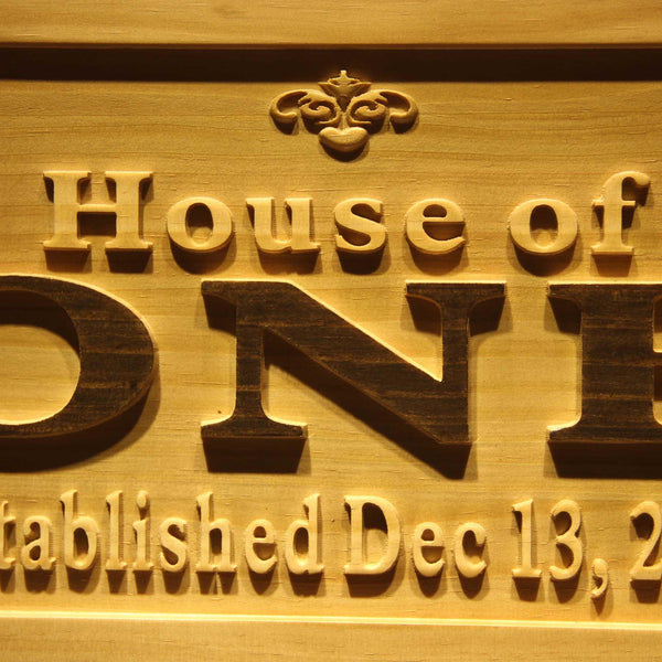 ADVPRO Family Name Personalized with Established Date Wood Engraved Wooden Sign wpa0192-tm - Details 2