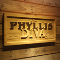 ADVPRO Name Personalized Diva DEN Girl Studio Room Decoration Wood Engraved Wooden Sign wpa0193-tm - 23