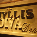 ADVPRO Name Personalized Diva DEN Girl Studio Room Decoration Wood Engraved Wooden Sign wpa0193-tm - Details 1