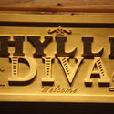 ADVPRO Name Personalized Diva DEN Girl Studio Room Decoration Wood Engraved Wooden Sign wpa0193-tm - Details 2