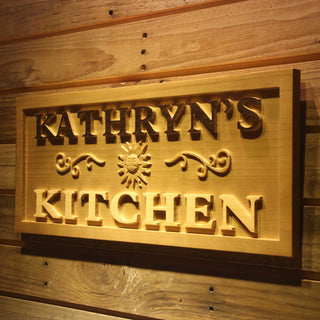 ADVPRO Name Personalized Kitchen Sun Decoration Wood Engraved Wooden Sign wpa0196-tm - 26.75