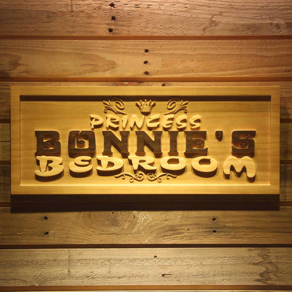 ADVPRO Name Personalized Princess Bedroom Girl Room Wood Engraved Wooden Sign wpa0197-tm - 18.25