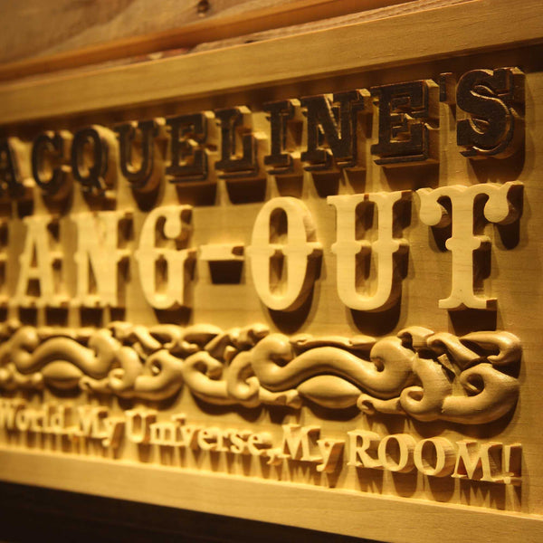 ADVPRO Name Personalized Hang Out Girl Room Decoration Wood Engraved Wooden Sign wpa0198-tm - Details 3