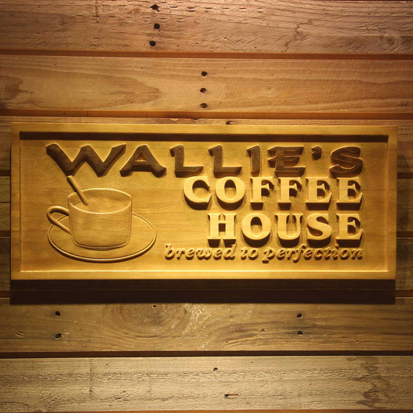 ADVPRO Name Personalized Coffee House Cup Shop Wood Engraved Wooden Sign wpa0202-tm - 18.25