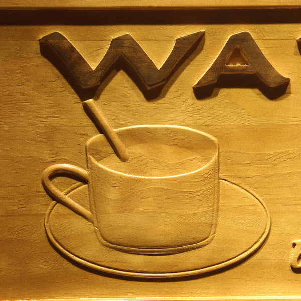 ADVPRO Name Personalized Coffee House Cup Shop Wood Engraved Wooden Sign wpa0202-tm - Details 1