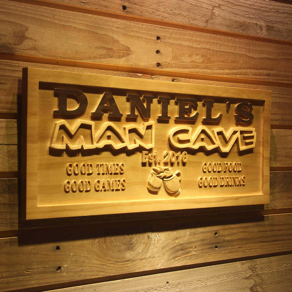 ADVPRO Name Personalized Man CAVE with Est. Year Bar Wood Engraved Wooden Sign wpa0204-tm - 23