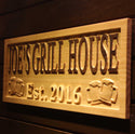 ADVPRO Name Personalized Grill House with Est. Year Bar Wood Engraved Wooden Sign wpa0208-tm - 26.75