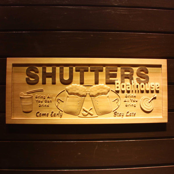 ADVPRO Name Personalized Boat House Home Bar Decoration Wood Engraved Wooden Sign wpa0211-tm - 18.25