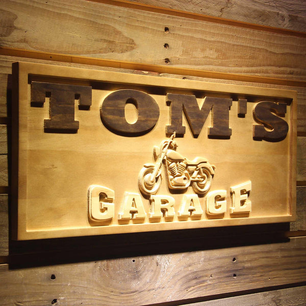 ADVPRO Name Personalized Motorcycle Garage Man Cave Wood Engraved Wooden Sign wpa0217-tm - 23