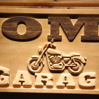ADVPRO Name Personalized Motorcycle Garage Man Cave Wood Engraved Wooden Sign wpa0217-tm - Details 1