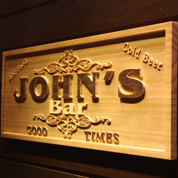ADVPRO Name Personalized BAR Good Times Beer Wood Engraved Wooden Sign wpa0219-tm - 26.75