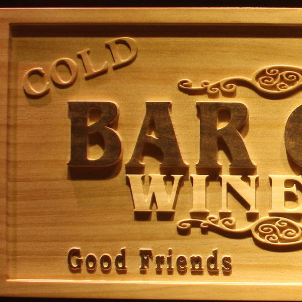 ADVPRO Name Personalized Wine & ALE BAR Wood Engraved Wooden Sign wpa0221-tm - Details 2