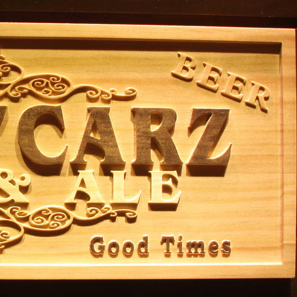 ADVPRO Name Personalized Wine & ALE BAR Wood Engraved Wooden Sign wpa0221-tm - Details 3