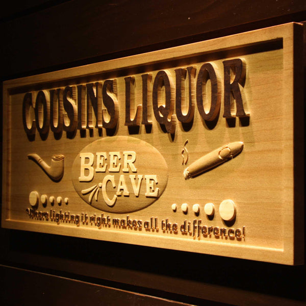 ADVPRO Name Personalized Beer CAVE Cigar Room Gifts Man Cave Wood Engraved Wooden Sign wpa0222-tm - 26.75