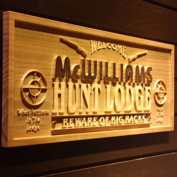 ADVPRO Name Personalized Hunt Lodge Hunting Decoration Wood Engraved Wooden Sign wpa0224-tm - 23