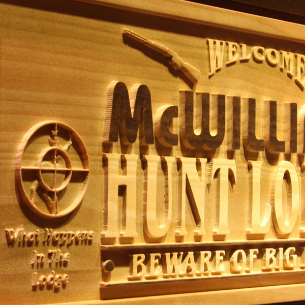 ADVPRO Name Personalized Hunt Lodge Hunting Decoration Wood Engraved Wooden Sign wpa0224-tm - Details 2