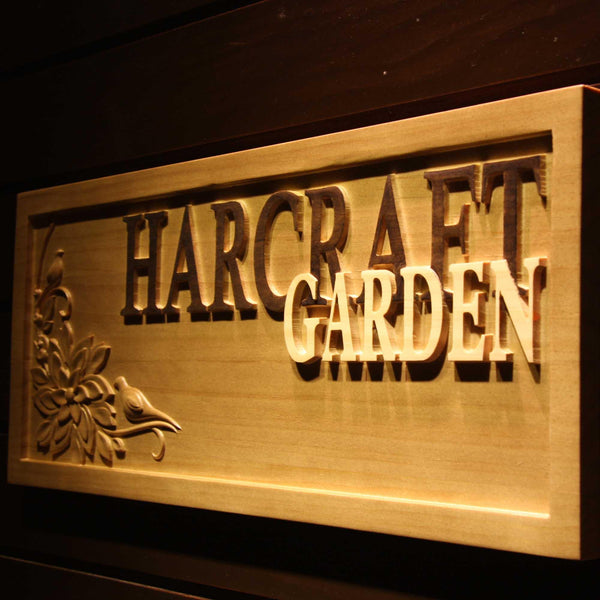 ADVPRO Name Personalized Garden with Birds Tree Wood Engraved Wooden Sign wpa0225-tm - 26.75