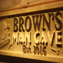 ADVPRO Name Personalized Man CAVE Dart Club Bar Est. Year Wood Engraved Wooden Sign wpa0228-tm - Details 3