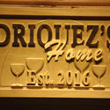 ADVPRO Name Personalized Home BAR Wine Glass Est. Year Wood Engraved Wooden Sign wpa0229-tm - Details 1