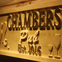 ADVPRO Name Personalized Pub Champagne Est. Year Wood Engraved Wooden Sign wpa0230-tm - Details 3