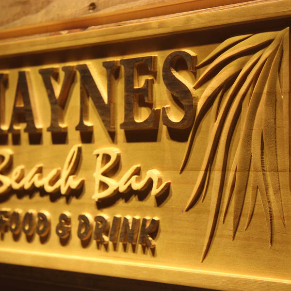 ADVPRO Name Personalized Beach BAR Cocktail Glass Wood Engraved Wooden Sign wpa0232-tm - Details 3